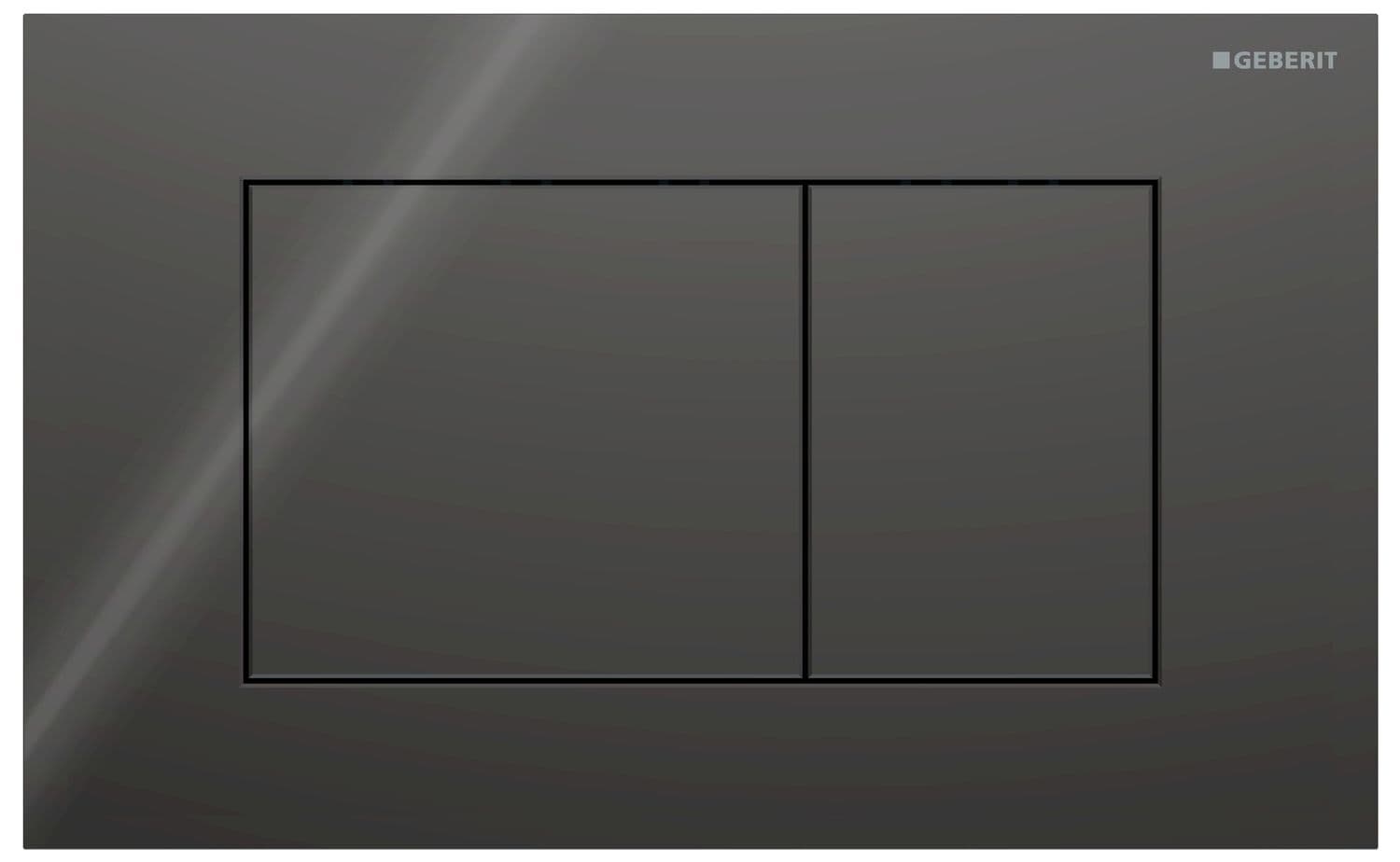 Plaque de déclenchement Geberit Sigma40 square / Verre brillant noir