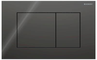 Plaque de déclenchement Geberit Sigma40 square / Verre brillant noir