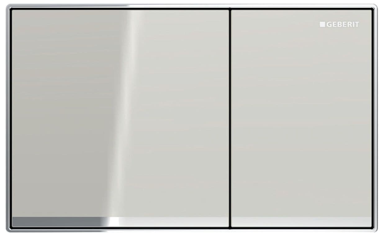 Plaque de déclenchement Geberit Sigma60 à fleur de paroi / Verre  sable gris