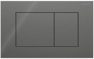 Plaque de déclenchement Geberit Sigma40 square / Verre brillant gris velouté