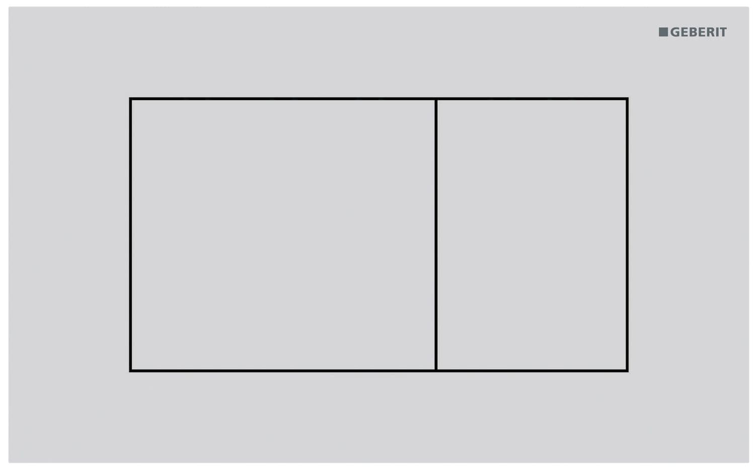 Plaque de déclenchement Geberit Sigma40 square / Blanc mat / Revêtement Easy Clean + Anti-Traces de doigt