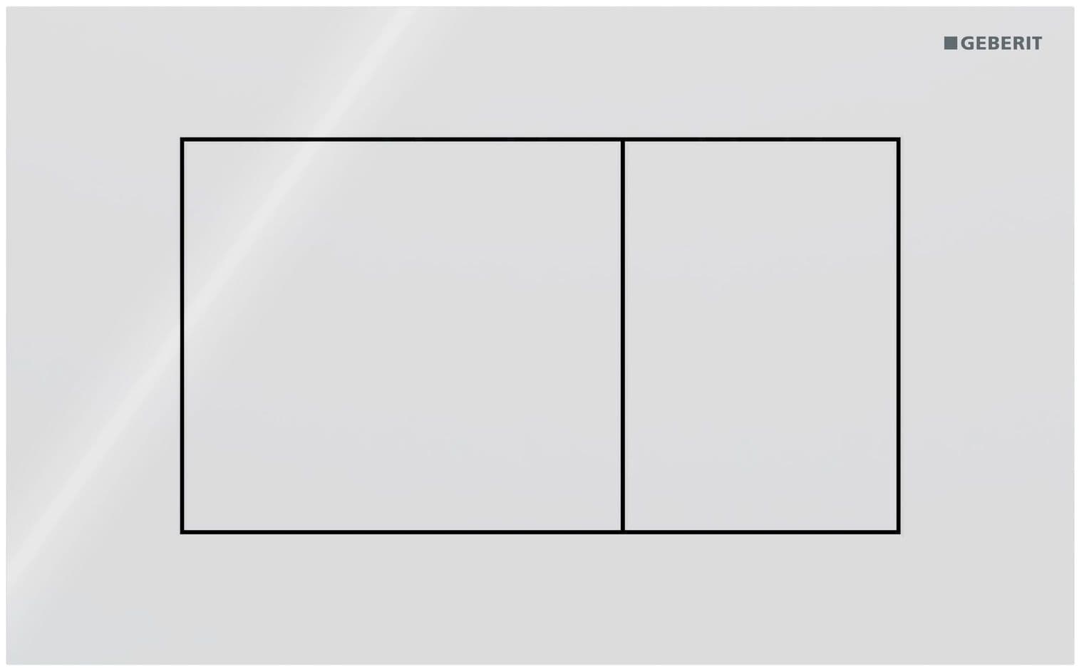 Plaque de déclenchement Geberit Sigma40 square / Verre brillant blanc - vue 5