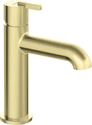 Mitigeur de lavabo Deante Silia 100 sans bonde en PVD or brossé