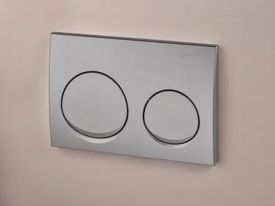 Plaque de déclenchement Alpha10 / Chromé mat