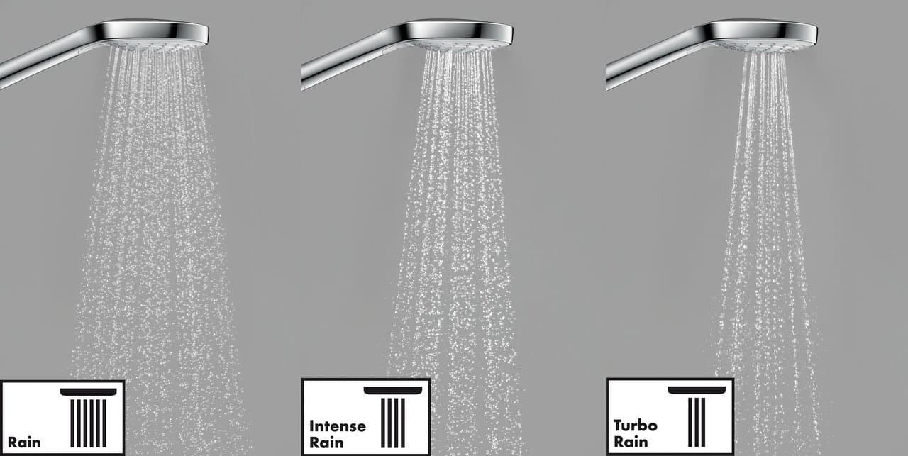 Barre de douche Hansgrohe avec douchette à main Croma Select E EcoSmart et flexible Comfortflex - vue 5