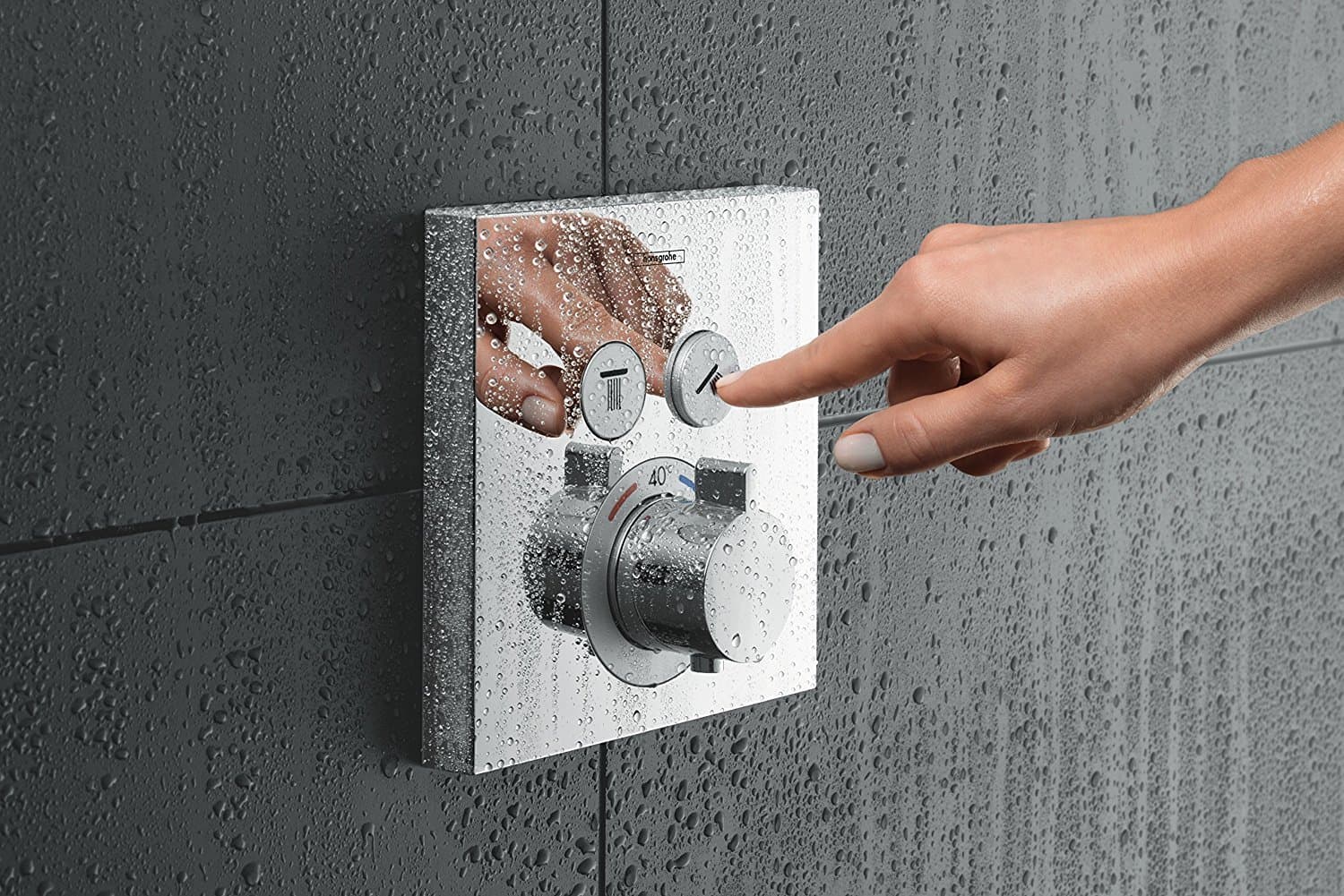 Set de finition pour mitigeur thermostatique encastré Hansgrohe ShowerSelect - vue 4