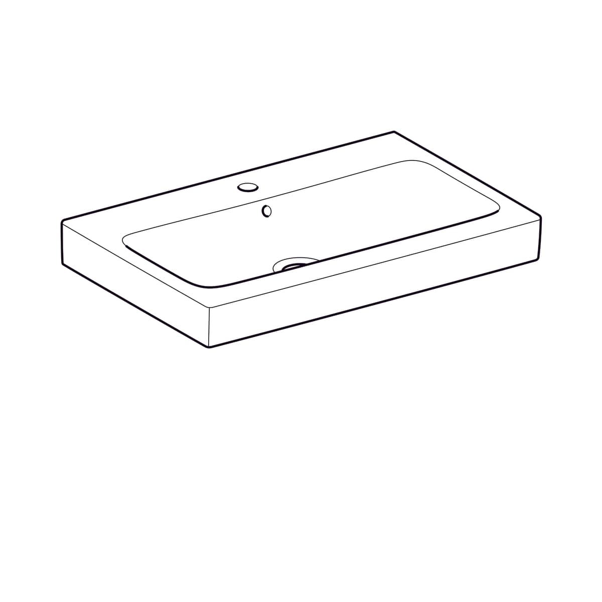 Plan-vasque Geberit iCon 75 cm - vue 4