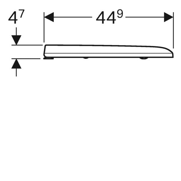 Abattant antibactérien WC Geberit iCon Square à abaissement automatique - vue 6