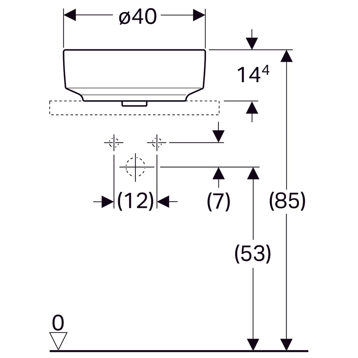 Vasque bol Geberit VariForm circulaire diamètre 40 cm - vue 10