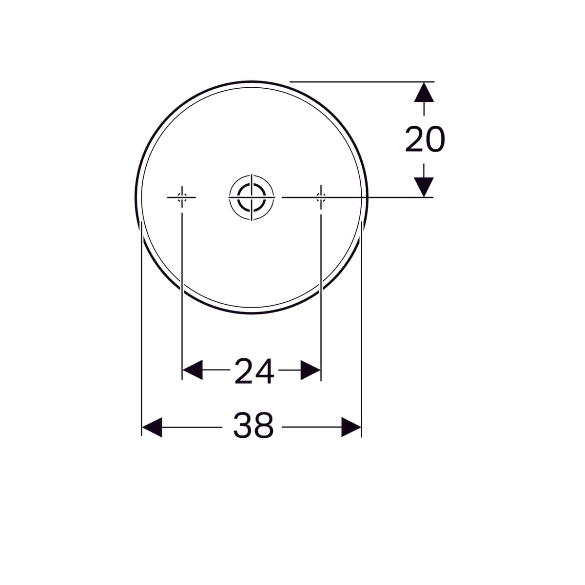 Vasque bol Geberit VariForm circulaire diamètre 40 cm - vue 8