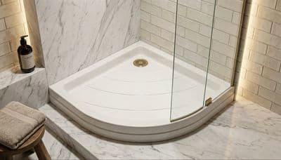 Receveur d'angle Bermudes  80 x 80 cm ou 90 x 90 cm sans vidage
