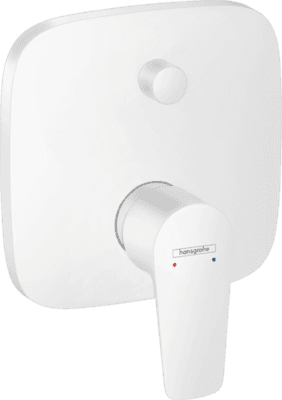Set de finition pour mitigeur bain / douche encastré Hansgrohe Talis E en blanc mat