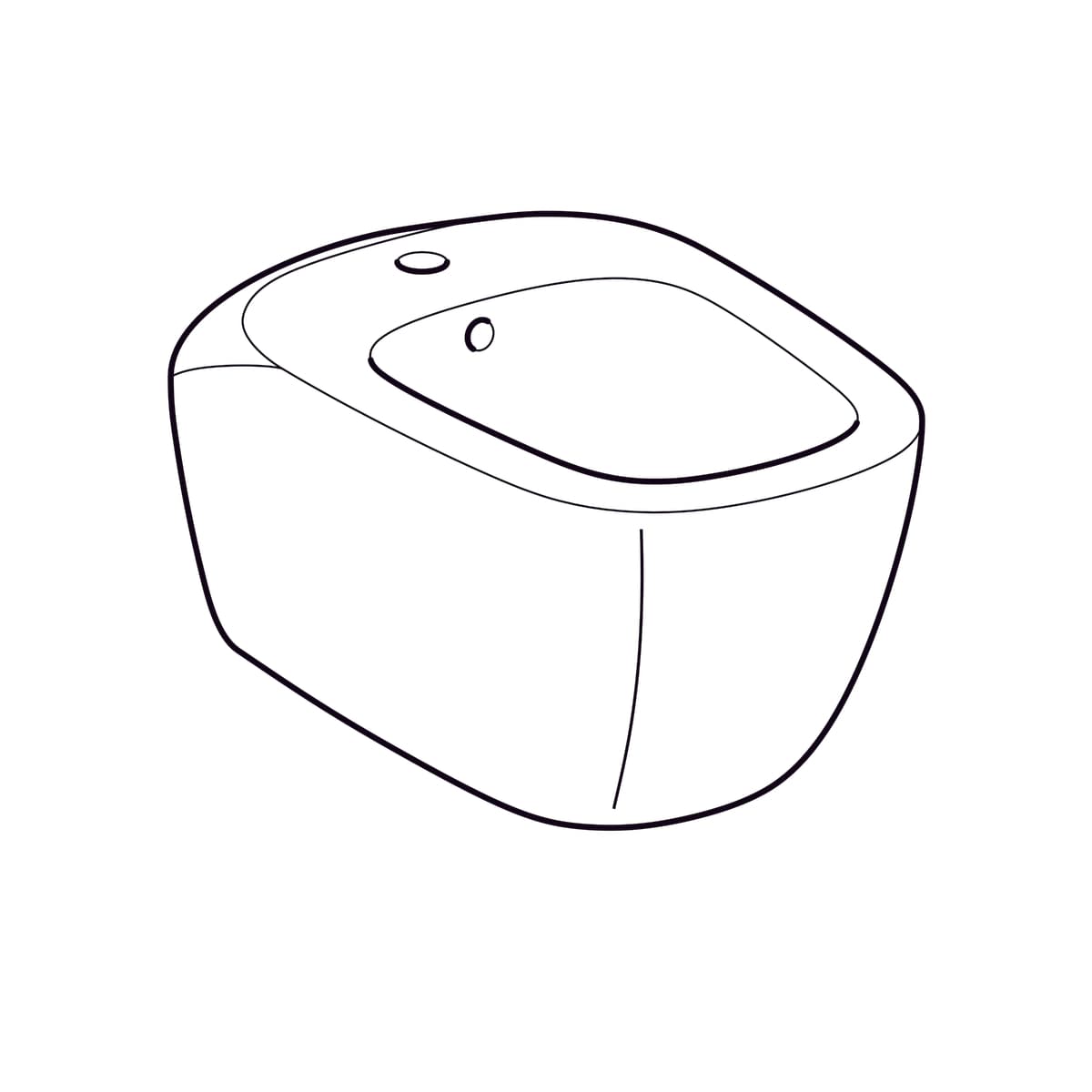 Bidet suspendu Geberit Citterio caréné KeraTect® - vue 5