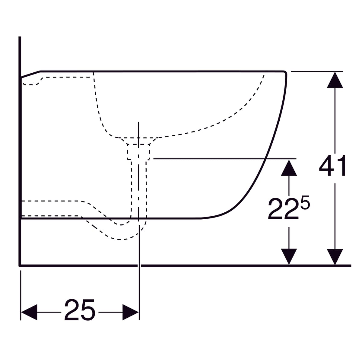 Bidet suspendu Geberit Citterio caréné KeraTect® - vue 8
