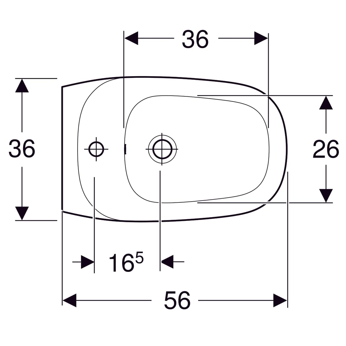 Bidet suspendu Geberit Citterio caréné KeraTect® - vue 6