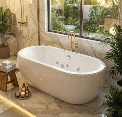 Baignoire Déco hydromassage mixte 177 x 82 cm