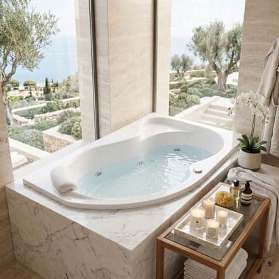 Baignoire Oasis droite hydromassage simple 160 x 90 cm