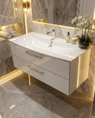 Meuble de salle de bains Lido 122 cm à deux tiroirs (sans vasque)