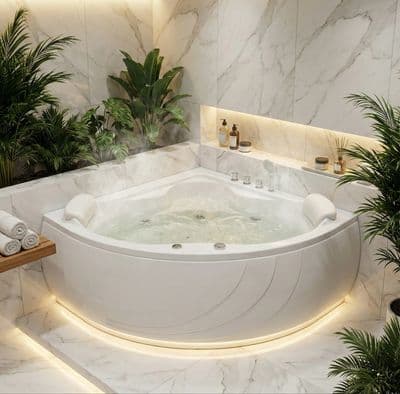 Baignoire Darling 135 x 135  cm hydromassage mixte
