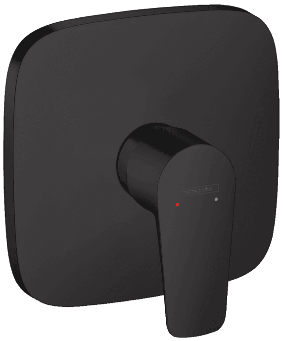 Set de finition pour mitigeur de douche encastré Hansgrohe Talis E en noir mat