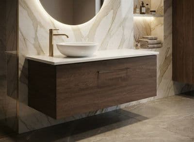 Meuble de salle de bains Stone 120 cm à un tiroir (sans vasque)