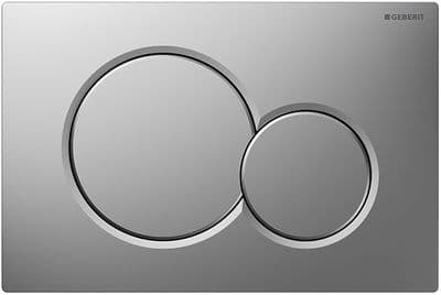 Plaque de déclenchement Geberit Sigma01 round / Chromé mat laqué / Revêtement Easy Clean + Anti-Traces de doigt