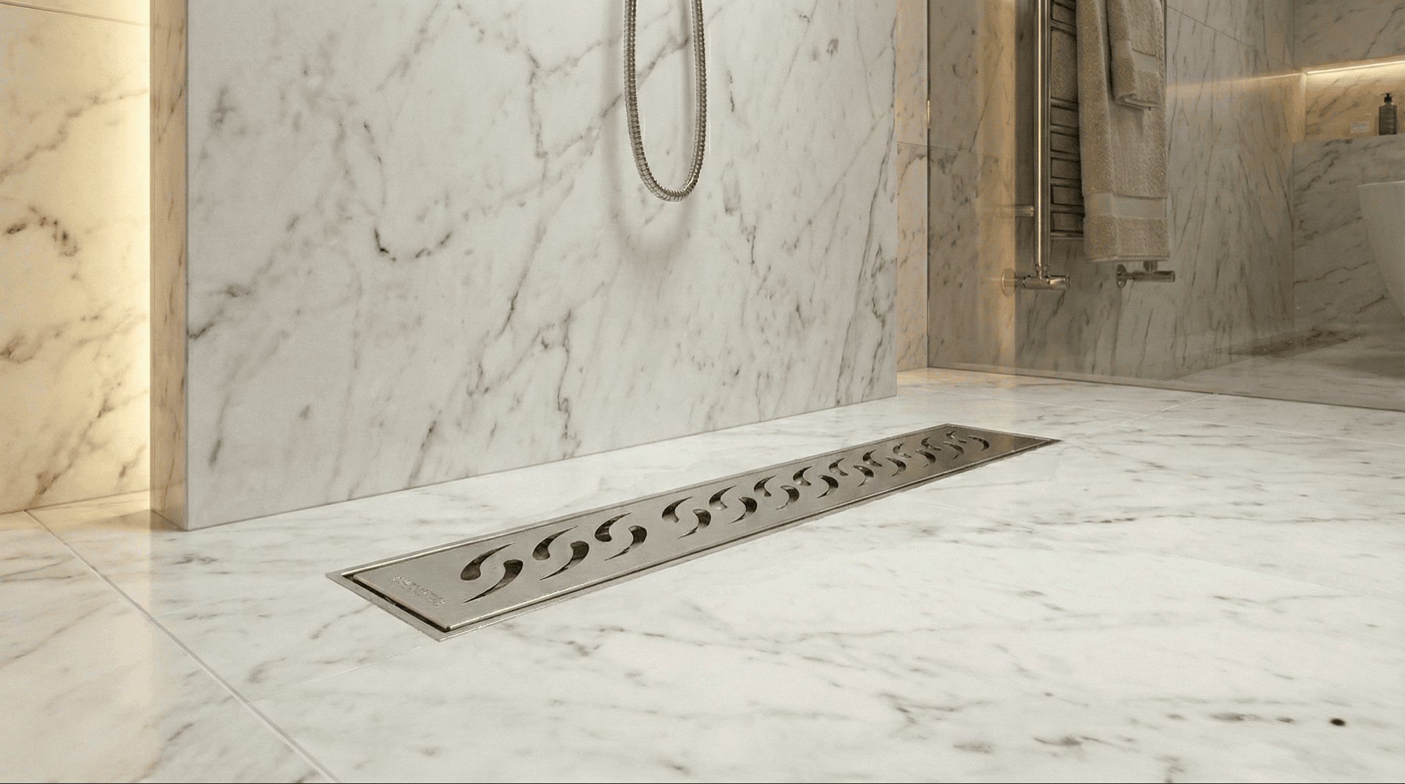 Canivelle de douche Wirquin Venisio 70 cm avec grille gouttes d’eau - débit d'évacuation 84 L/min - vue 3