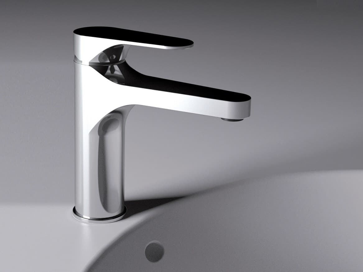 Mitigeur de lavabo Remer Classline 86 en laiton chromé et sans garniture de vidage - vue 3