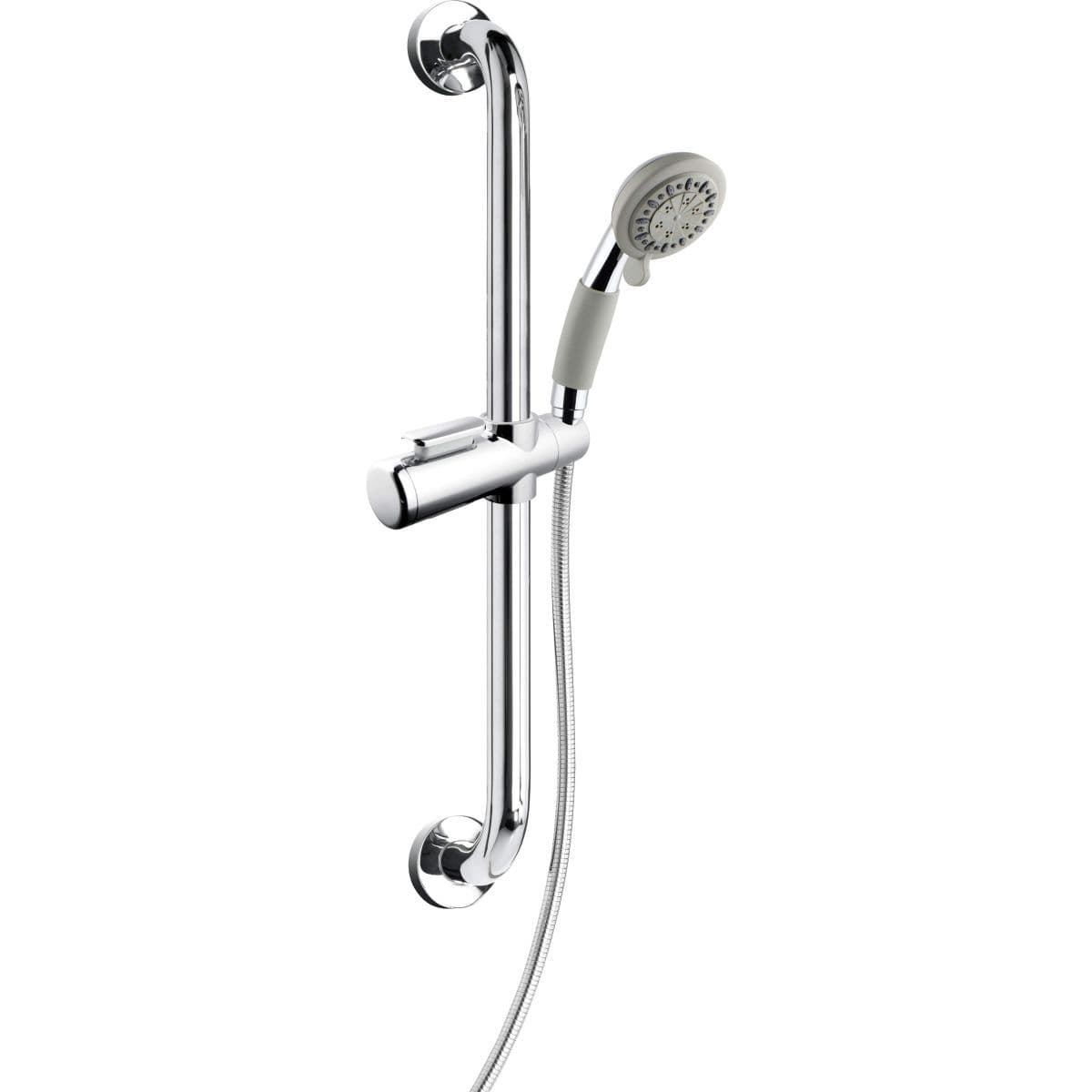 Barre de douche Deante Vital avec douchette à main 3 jets et flexible en chromé