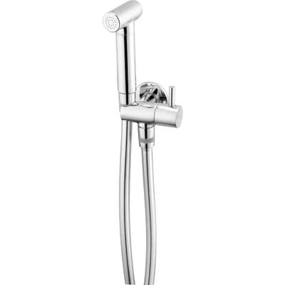 Ensemble hygiénique pour eau froide de WC Deante Bidetta en chromé avec flexible de 120 cm