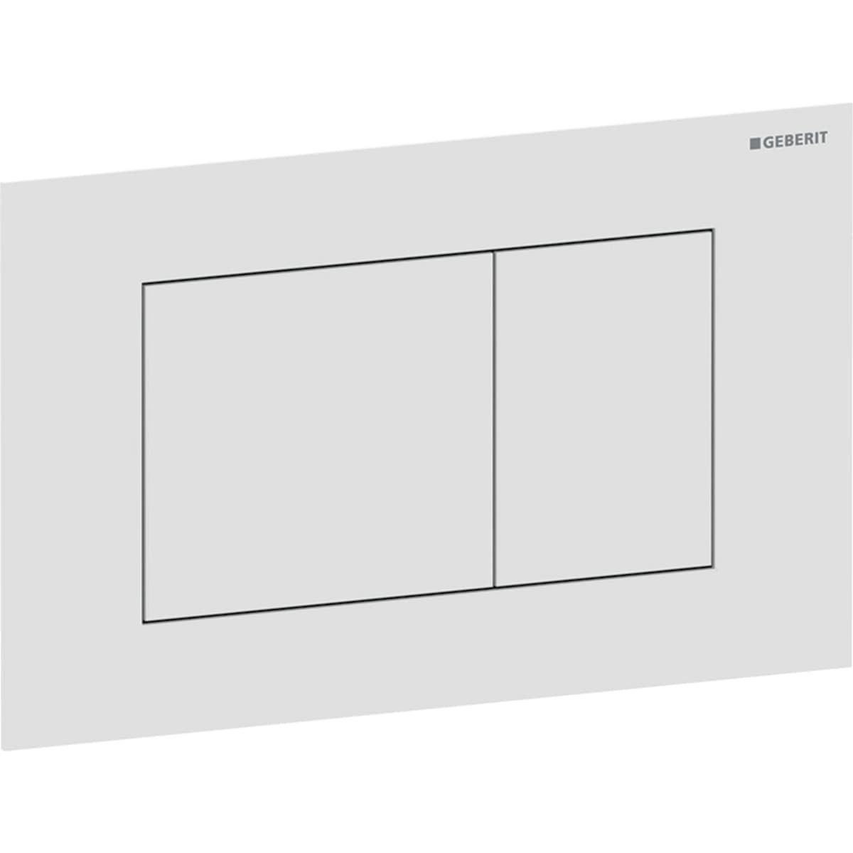 Plaque de déclenchement Geberit Sigma40 square / Blanc mat / Revêtement Easy Clean + Anti-Traces de doigt - vue 3