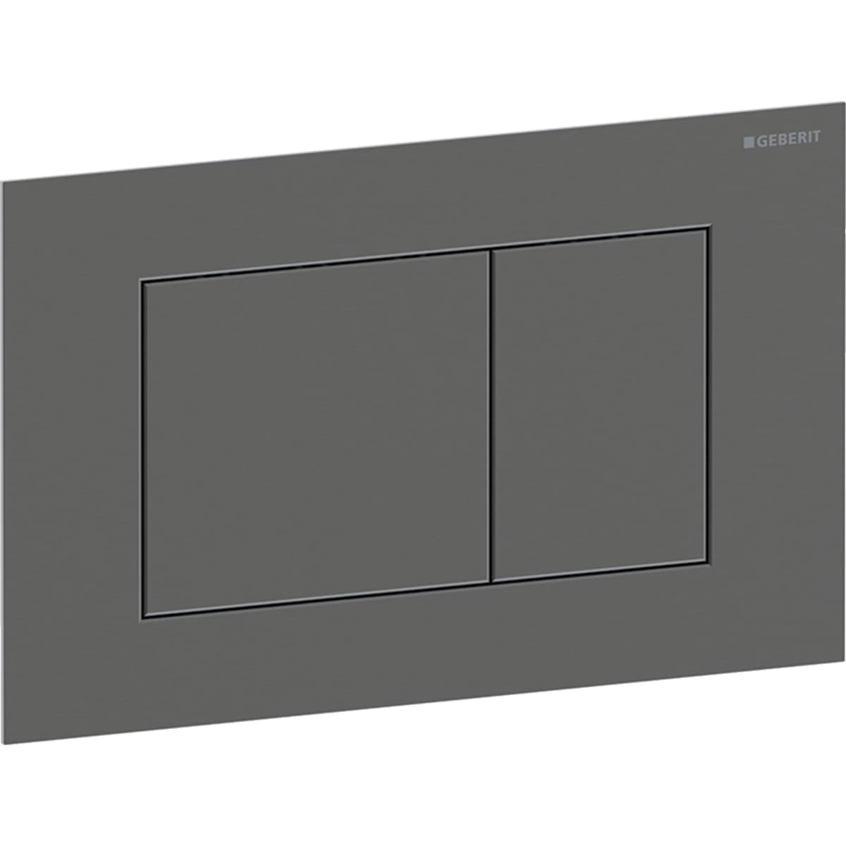 Plaque de déclenchement Geberit Sigma40 square / Noir chromé brossé / Revêtement Easy Clean + Anti-Traces de doigt - vue 3