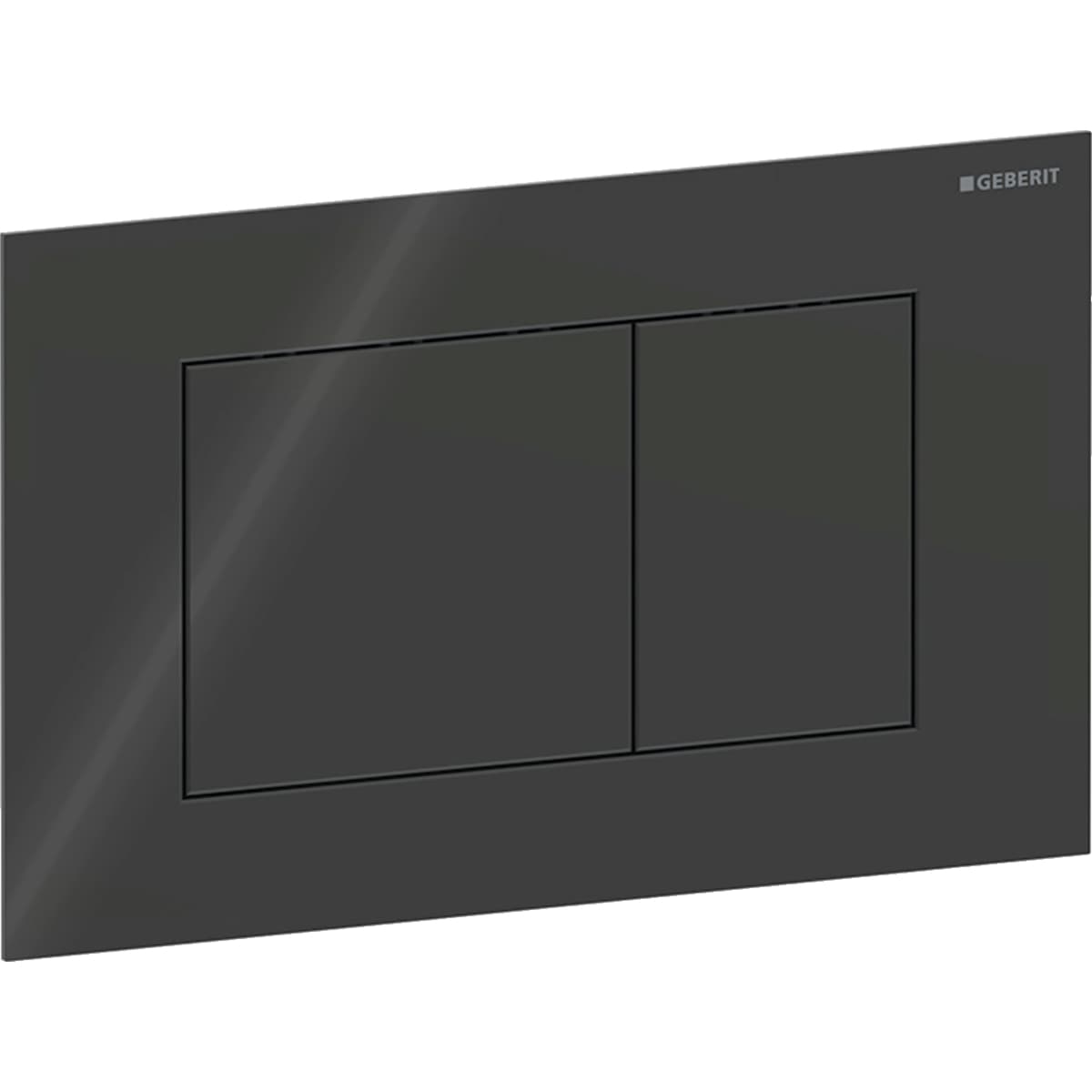 Plaque de déclenchement Geberit Sigma40 square / Verre brillant noir - vue 3