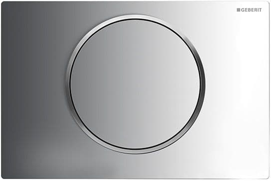 Plaque de déclenchement Geberit Sigma10 / Chromé brillant - anneau design chromé mat - vue 3