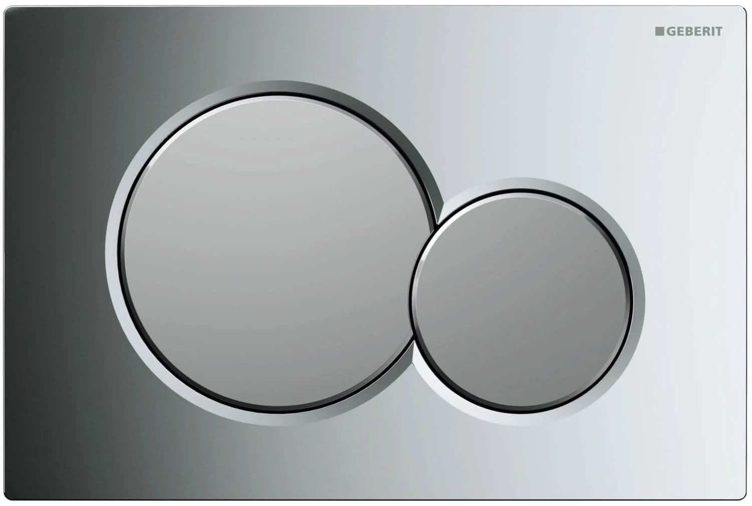 Plaque de déclenchement Geberit Sigma01 round / Chromé brillant - Chromé mat