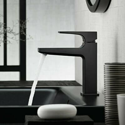 Mitigeur de lavabo Hansgrohe Metropol 110 en noir mat avec bonde push-open
