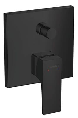 Set de finition pour mitigeur bain / douche encastré Hansgrohe Metropol en noir mat