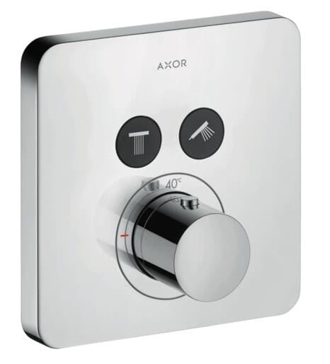 Set de finition pour mitigeur thermostatique encastré Axor ShowerSelect en acier inoxydable brossé