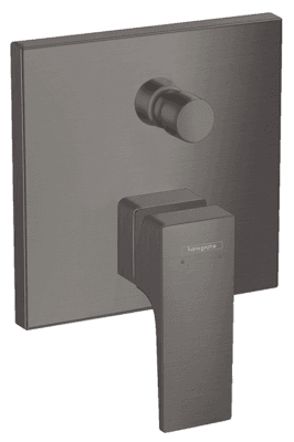 Set de finition pour mitigeur bain / douche encastré Hansgrohe Metropol en noir chromé brossé