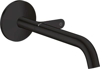 Mitigeur de lavabo encastré AXOR One Select 220 mm avec bonde à écoulement libre en noir mat