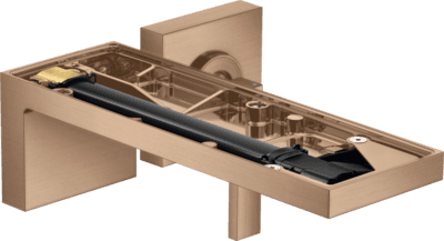 Mitigeur de lavabo encastré AXOR MyEdition sans plaque, bec 221 mm avec bonde à écoulement libre en or rouge brossé