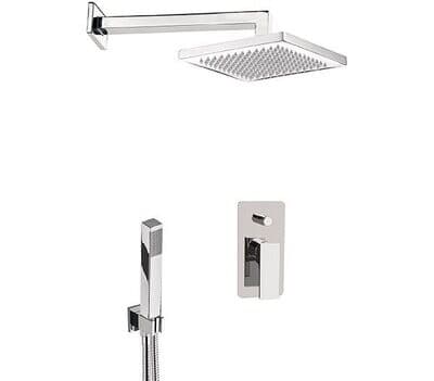 Ensemble de douche encastré Remer Absolute en laiton chromé