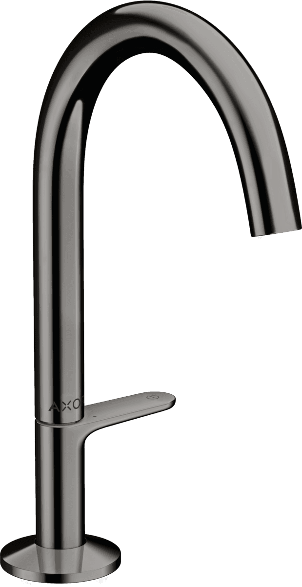 Mitigeur de lavabo AXOR One Select 170 avec bonde push-open en noir chromé poli