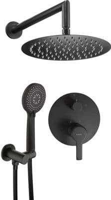 Ensemble de douche encastré Deante Arnika 250 en noir mat