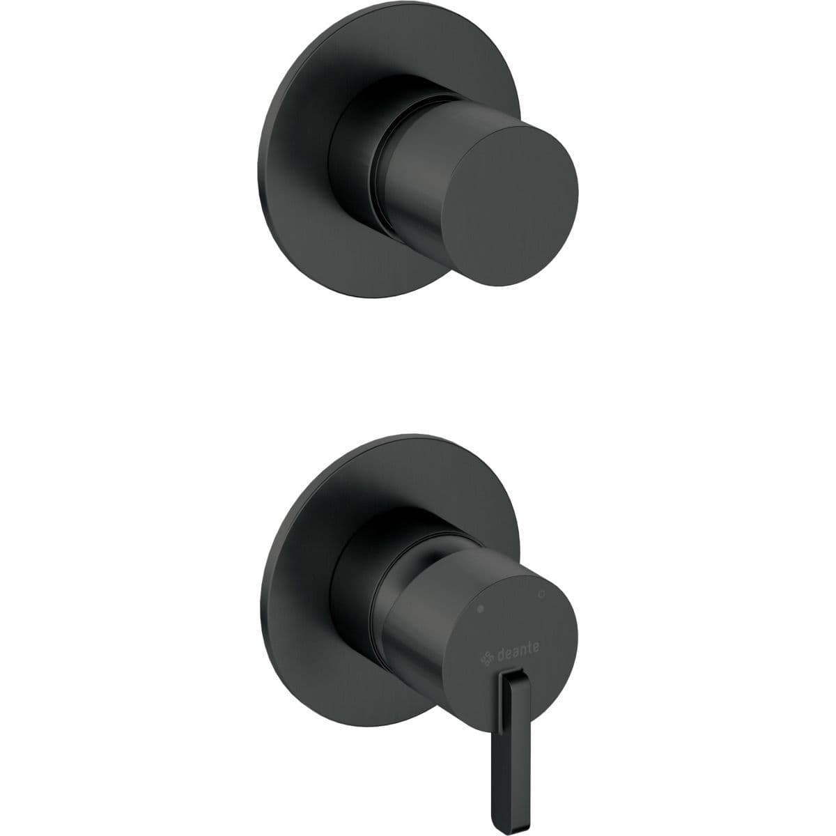 Mitigeur de douche encastré Deante Silia avec commutateur de douche en noir mat