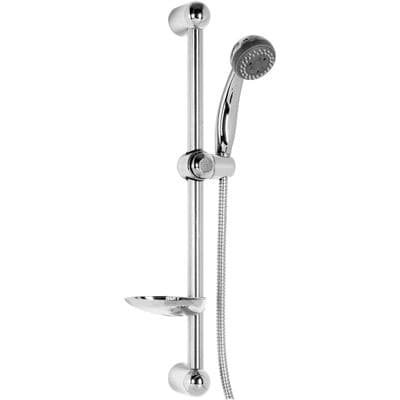 Barre de douche Deante Fresh avec douchette à main 2 jets, flexible et porte savon en chromé