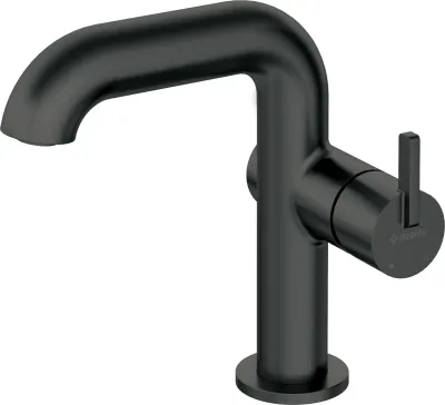 Mitigeur de lavabo Deante Silia 128 sans bonde en noir mat