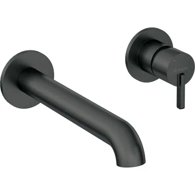 Mitigeur de lavabo encastré Deante Silia 208 mm sans bonde en noir mat