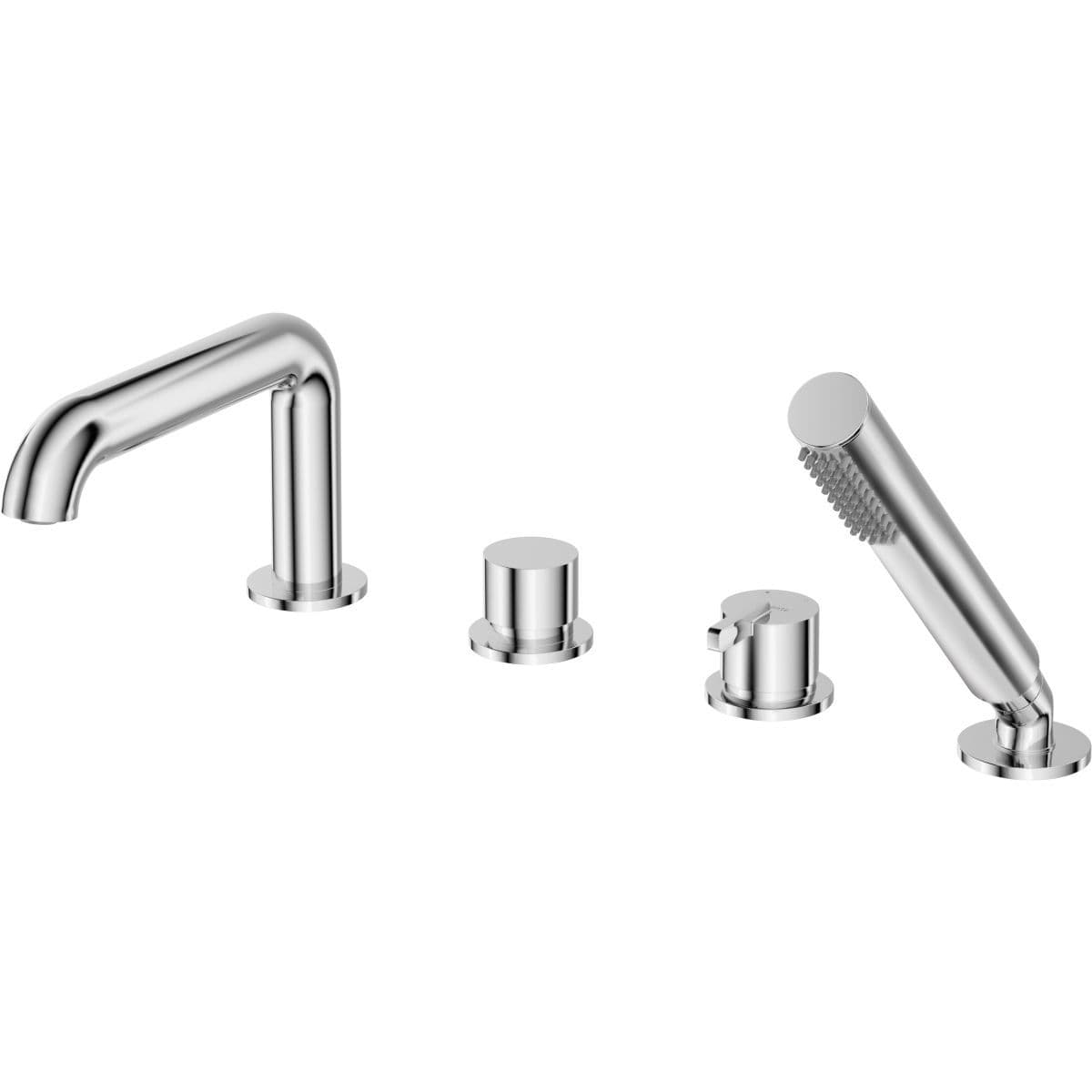 Mitigeur 4 trous pour montage sur bord de baignoire Deante Silia en chromé
