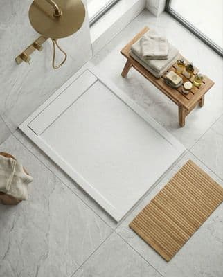 Receveur de douche rectangulaire Galaxite extra-plat et anti-dérapant (100 à 180 cm) x 80 cm